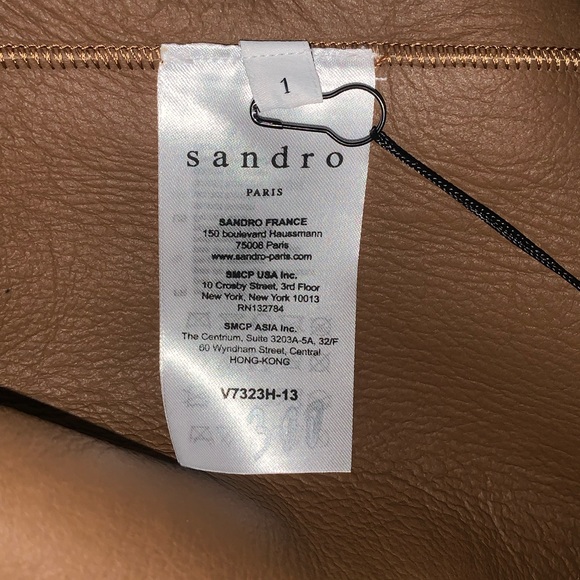 Sandro Samantha Shearling jacket, size 1FR - Picture 8 of 12